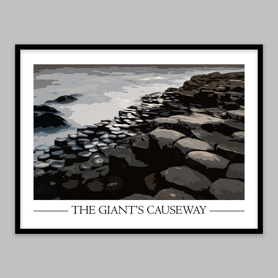 The Giant's Causeway Vintage Style Poster