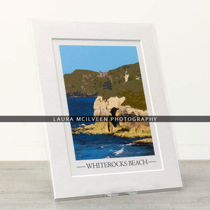 Whiterocks Beach Vintage Style Poster