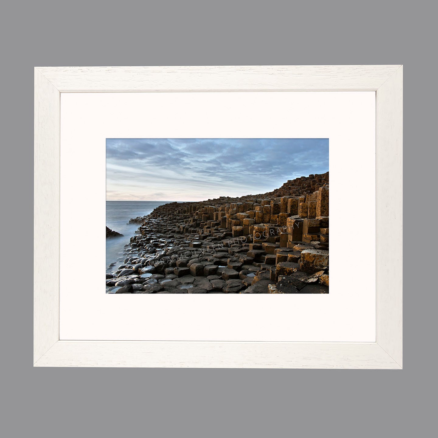 'Blue Hour At The Stones' - Causeway Small Print Framed