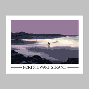 Portstewart Strand Vintage Style Poster