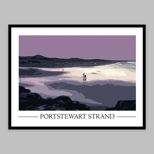 Portstewart Strand Vintage Style Poster