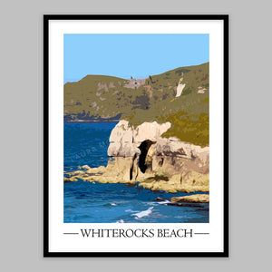 Whiterocks Beach Vintage Style Poster
