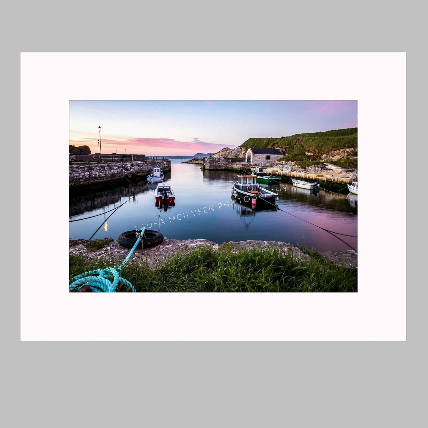'Pink Sky Reflections' - Ballintoy Harbour